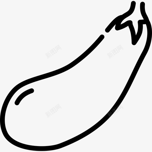 茄子食品健康图标svg_新图网 https://ixintu.com 健康 水果蔬菜128现代黑色 素食 茄子 蔬菜 食品