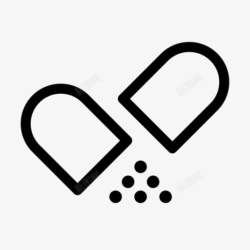 抗生素药物药片图标svg_新图网 https://ixintu.com 保健品 抗生素 药片 药物