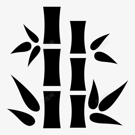 竹子竹叶竹子植物图标svg_新图网 https://ixintu.com 爱家达拉特 竹叶 竹子 竹子树 竹子植物 竹竿