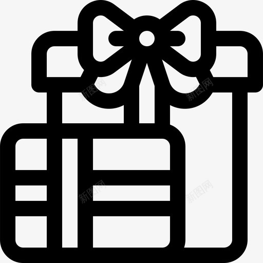 礼品盒活动机构3直线型图标svg_新图网 https://ixintu.com 活动机构3 直线型 礼品盒
