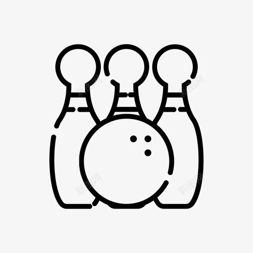 保龄球比赛游戏图标svg_新图网 https://ixintu.com 休闲 保龄球 比赛 游戏 运动