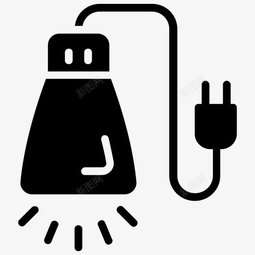 灯泡想法白炽灯图标svg_新图网 https://ixintu.com it工作区字形图标 想法 插头 灯 灯泡 白炽灯