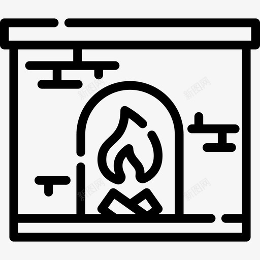 炉床不动产18线性图标svg_新图网 https://ixintu.com 不动产18 炉床 线性