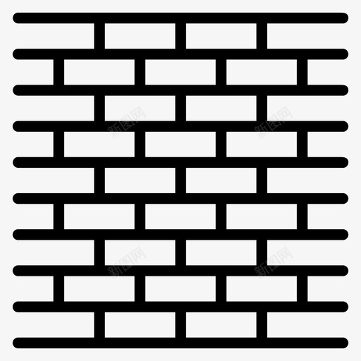 砖块建筑安全图标svg_新图网 https://ixintu.com 停止 墙 安全 建筑 砖块 纹理 网格