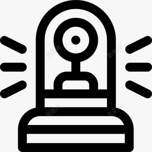 警笛救援3号直线型图标svg_新图网 https://ixintu.com 救援3号 直线型 警笛