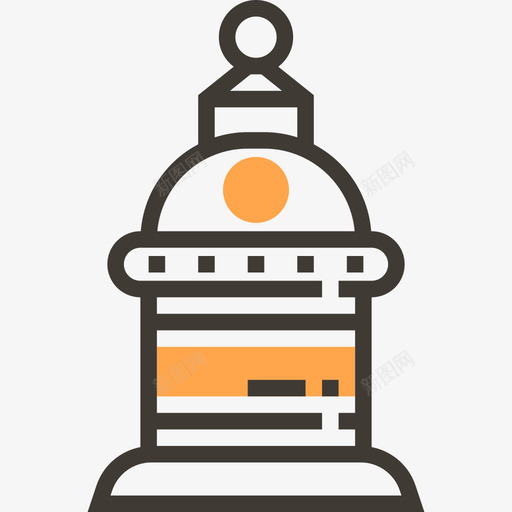 灯复古装饰黄影图标svg_新图网 https://ixintu.com 复古装饰 灯 黄影