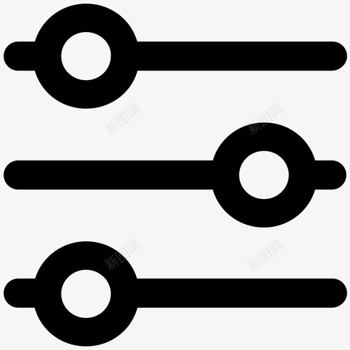 音量调节器音乐黑线图标svg_新图网 https://ixintu.com 音乐黑线图标 音量调节器
