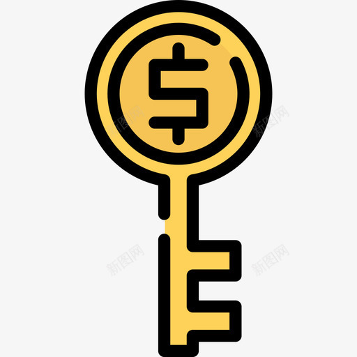 钥匙市场营销10线性颜色图标svg_新图网 https://ixintu.com 市场营销10 线性颜色 钥匙
