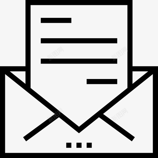 电子邮件数字营销38线性图标svg_新图网 https://ixintu.com 数字营销38 电子邮件 线性