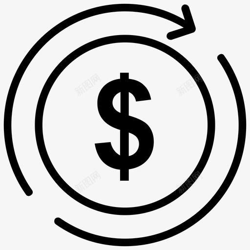 现金流卡交易资金流图标svg_新图网 https://ixintu.com 卡交易 手机银行和支付在线图标 支付方式 现金流 资金流