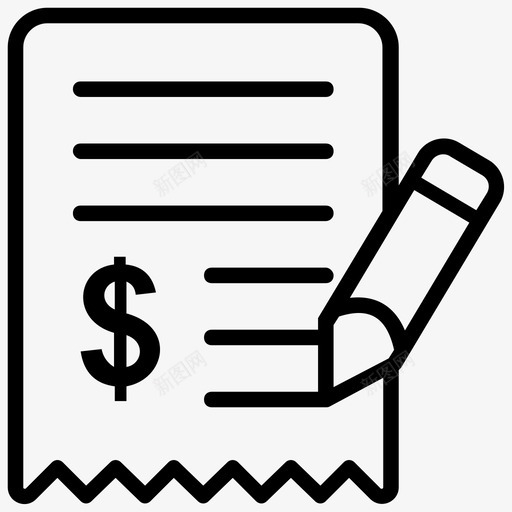 发票银行对账单账单图标svg_新图网 https://ixintu.com 会计审计员行图标 凭证 发票 收据 账单 银行对账单