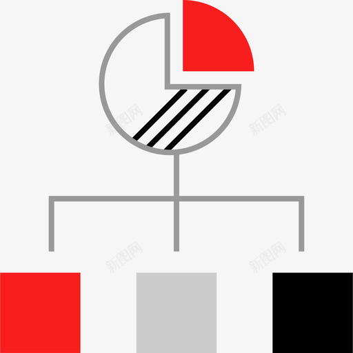 饼图图表和图表8扁平图标svg_新图网 https://ixintu.com 图表和图表8 扁平 饼图