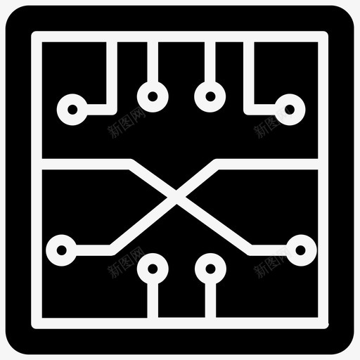 信息技术电路板计算机科学图标svg_新图网 https://ixintu.com 信息技术 处理器芯片 干元素字形图标 微芯片 未来技术 电路板 计算机科学