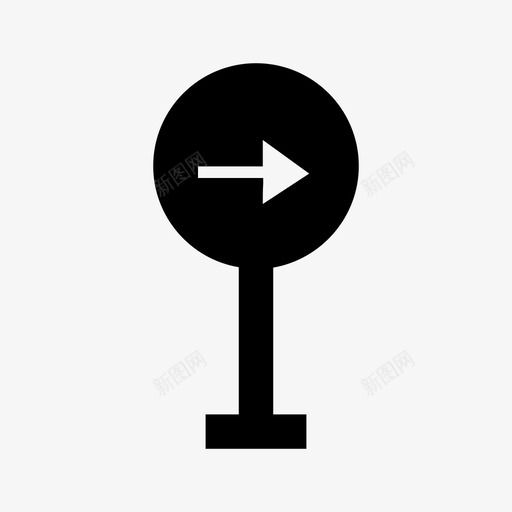 方向牌方向杆导航板图标svg_新图网 https://ixintu.com 位置和导航黑填充 导航板 方向杆 方向牌 路标 路牌
