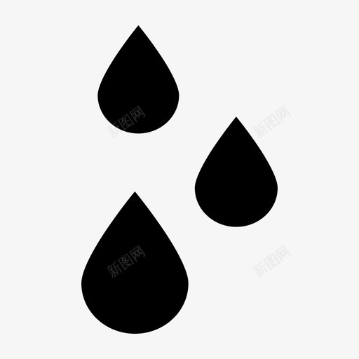 滴自然水图标svg_新图网 https://ixintu.com 水 水滴 滴 自然