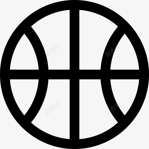 篮球健康生活方式2直线型图标svg_新图网 https://ixintu.com 健康生活方式2 直线型 篮球