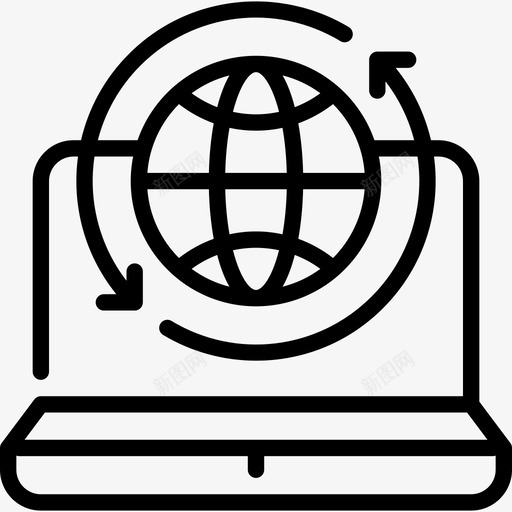 笔记本电脑大数据和网络分析线性图标svg_新图网 https://ixintu.com 大数据和网络分析 笔记本电脑 线性