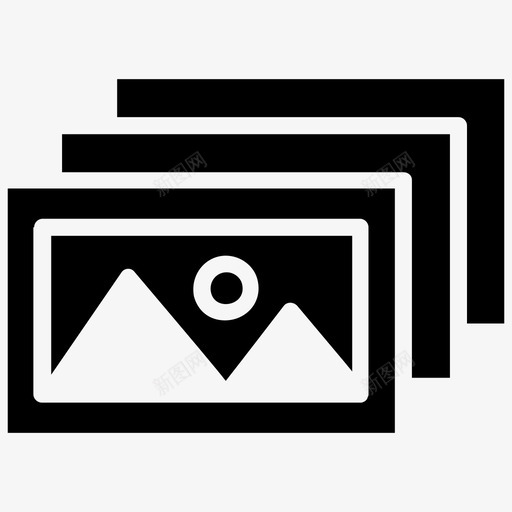 照片库相册图像图标svg_新图网 https://ixintu.com 图像 快照 照片库 相册 野营字形图标