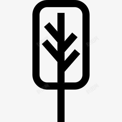 树自然18线形图标svg_新图网 https://ixintu.com 树 线形 自然18