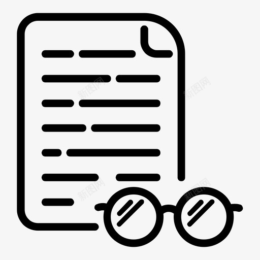 文件玻璃纸张图标svg_新图网 https://ixintu.com 学习 文件 玻璃 纸张 返校 阅读