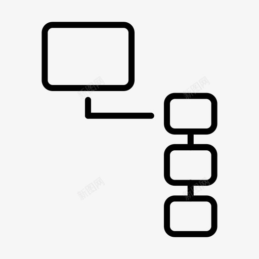 流程图图表层次结构图标svg_新图网 https://ixintu.com 图表 图表轮廓笔划 层次结构 工作流 方案 流程图