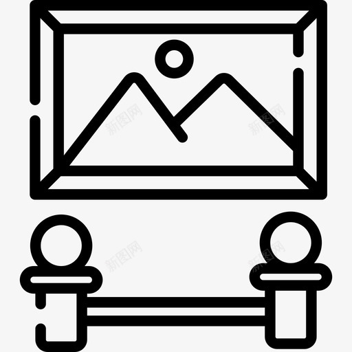 美术馆普通艺术15线性图标svg_新图网 https://ixintu.com 普通艺术15 线性 美术馆