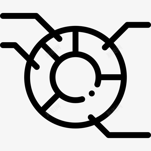 饼图信息图元素7线性图标svg_新图网 https://ixintu.com 信息图元素7 线性 饼图