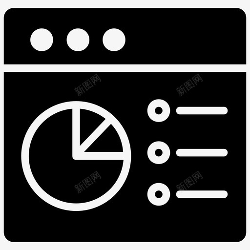 网络分析浏览器业务评估图标svg_新图网 https://ixintu.com 业务评估 图形分析 在线统计 浏览器 研究和分析字形图标 统计分析 网络分析
