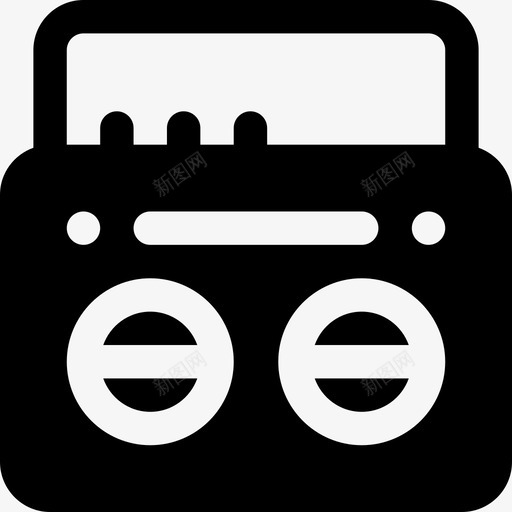 收音机八十年代2满了图标svg_新图网 https://ixintu.com 八十年代2 收音机 满了