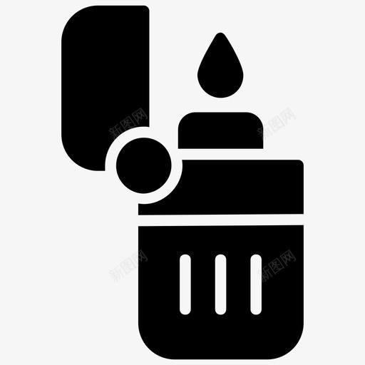 打火机香烟燃烧点火器图标svg_新图网 https://ixintu.com 打火机 火焰 点火器 野营雕文图标 香烟燃烧