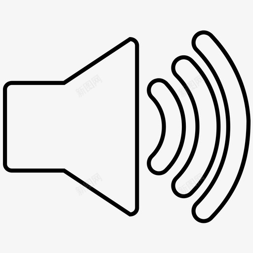 扬声器信息声音图标svg_新图网 https://ixintu.com 信息 声音 扬声器