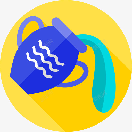 宝瓶座深奥扁平图标svg_新图网 https://ixintu.com 宝瓶座 扁平 深奥