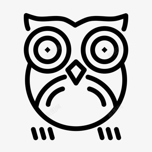 猫头鹰动物万圣节图标svg_新图网 https://ixintu.com 万圣节 动物 夜晚 夜间 季节 恐怖 猫头鹰