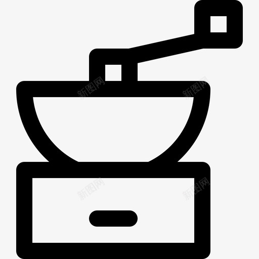 咖啡研磨机饮料4线性图标svg_新图网 https://ixintu.com 咖啡研磨机 线性 饮料4