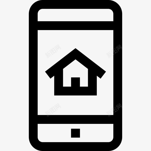 智能手机家庭自动化11线性图标svg_新图网 https://ixintu.com 家庭自动化11 智能手机 线性