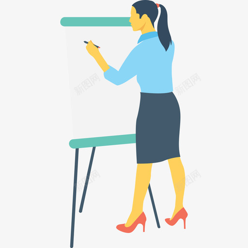 演示人平面图标svg_新图网 https://ixintu.com 人 平面 演示