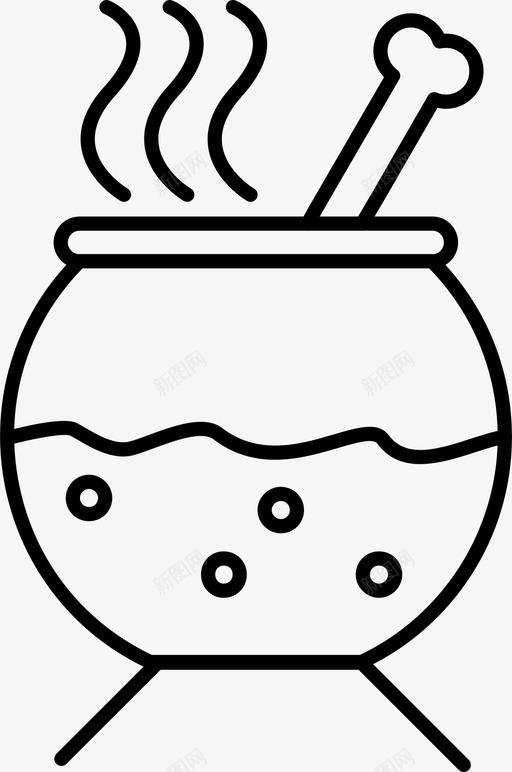 烹饪锅万圣节万圣节图标svg_新图网 https://ixintu.com 万圣节 万圣节图标 烹饪锅