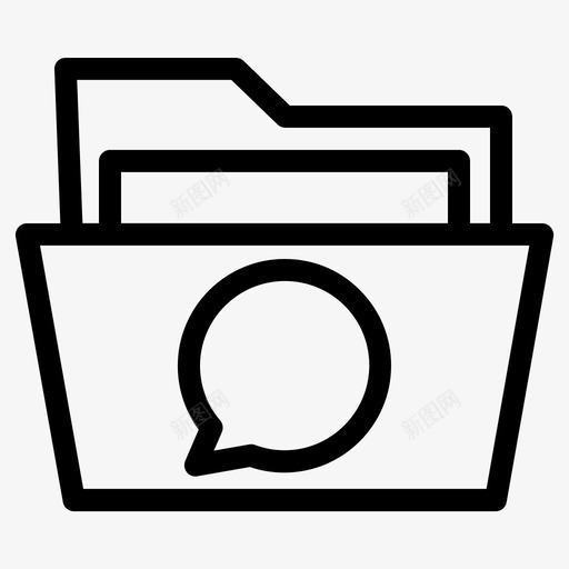 文件夹聊天室多媒体图标svg_新图网 https://ixintu.com 多媒体 存储 文件夹 聊天室 语音泡泡
