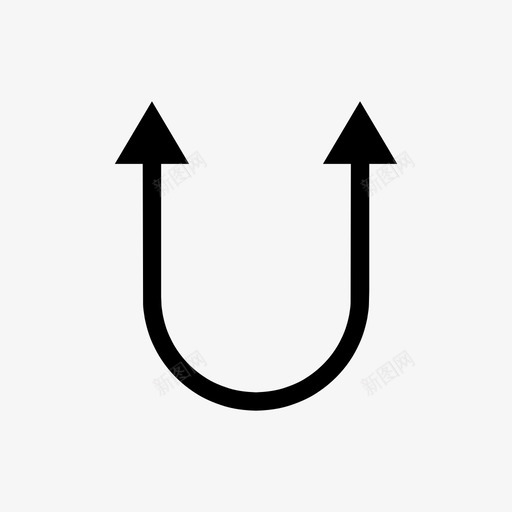 箭头连接方向图标svg_新图网 https://ixintu.com u形转弯 向上 实心细箭头 方向 箭头 转弯 连接