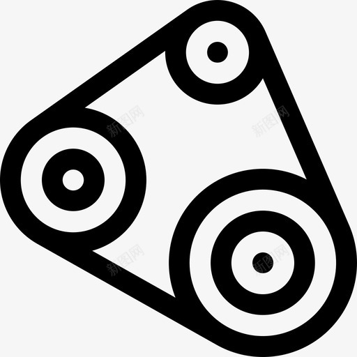 皮带汽车发动机6线性图标svg_新图网 https://ixintu.com 汽车发动机6 皮带 线性