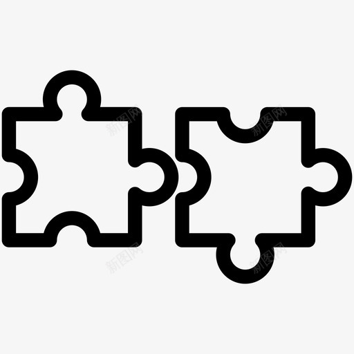 拼图解题游戏图标svg_新图网 https://ixintu.com 拼图 游戏 解题