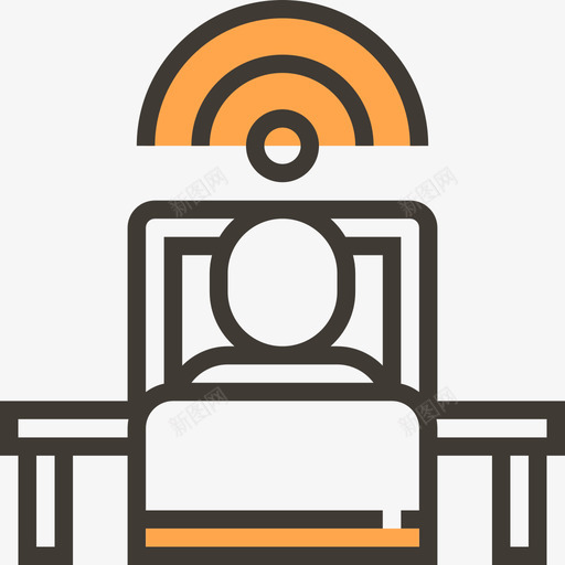 用户社交成瘾黄影图标svg_新图网 https://ixintu.com 用户 社交成瘾 黄影