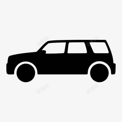 suv轿车7座大型轿车图标svg_新图网 https://ixintu.com 4轮驱动 7座 suv轿车 大型轿车 轿车