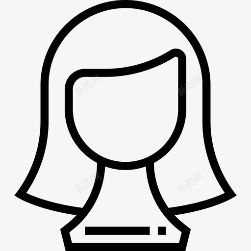 假发美发沙龙3直发图标svg_新图网 https://ixintu.com 假发 直发 美发沙龙3