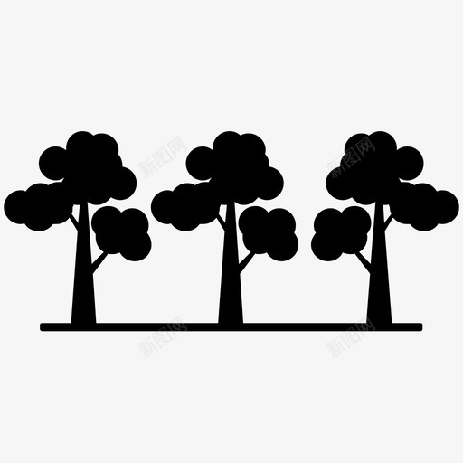 森林绿色丛林图标svg_新图网 https://ixintu.com 丛林 树木 森林 植物 绿色