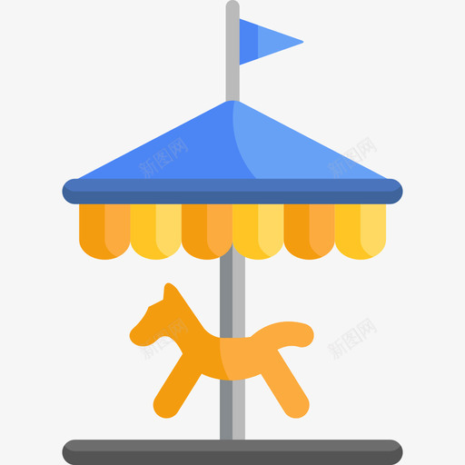 旋转木马游乐场13公寓图标svg_新图网 https://ixintu.com 公寓 旋转木马 游乐场13