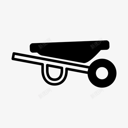 手推车园艺物品图标svg_新图网 https://ixintu.com 园艺 工具 手推车 物品