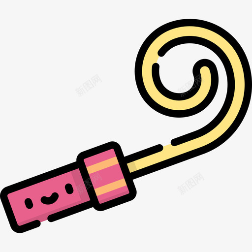 鼓风机生日10线型颜色图标svg_新图网 https://ixintu.com 生日10 线型颜色 鼓风机