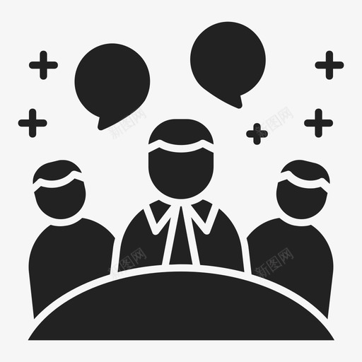 会议人力资源聚会图标svg_新图网 https://ixintu.com 人力资源 会议 演讲泡泡 聚会