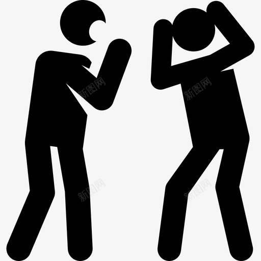 争吵沟通象形图填充图标svg_新图网 https://ixintu.com 争吵 争吵小人 填充 沟通象形图